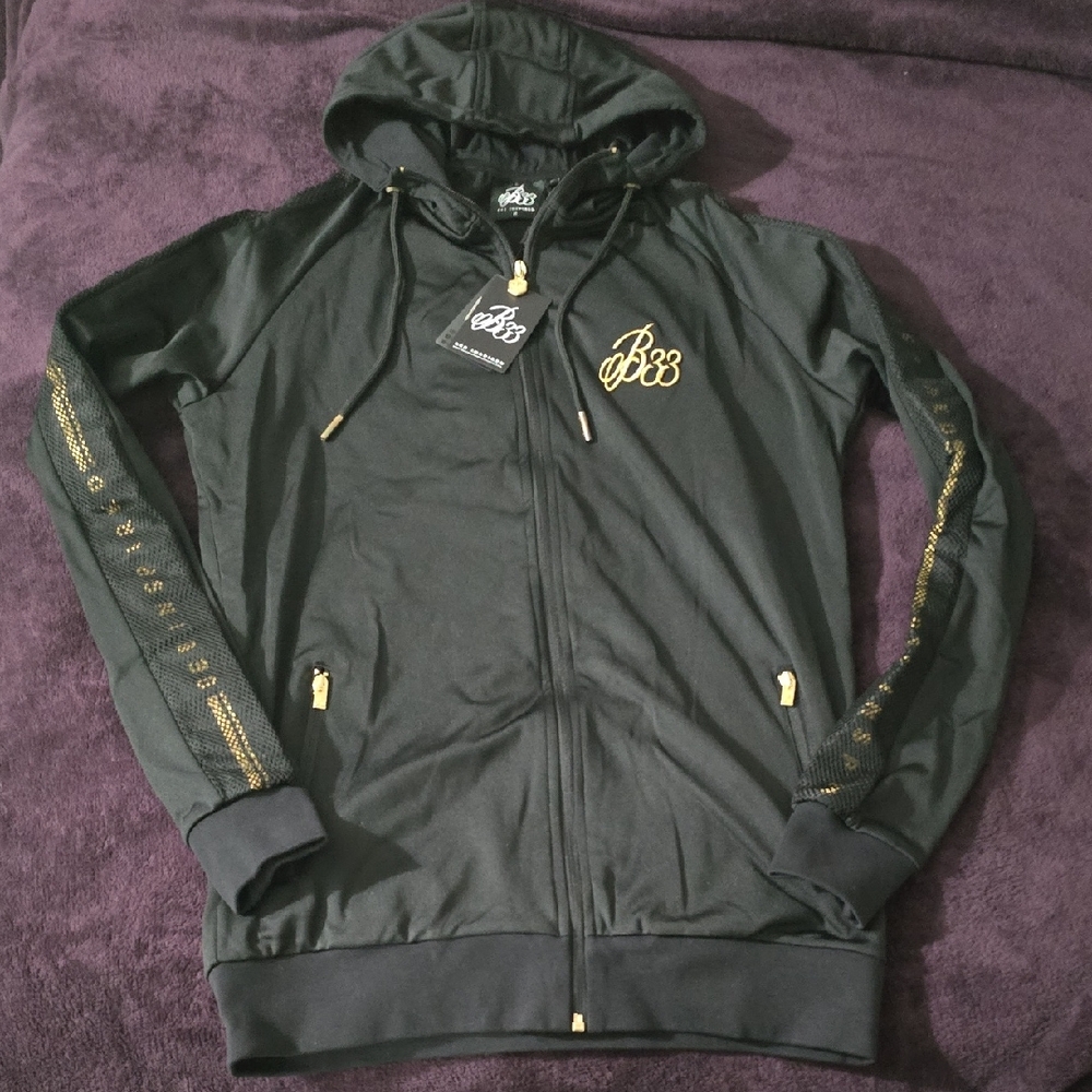 Bee Inspired Black and Gold Men's Lightweight Jacket